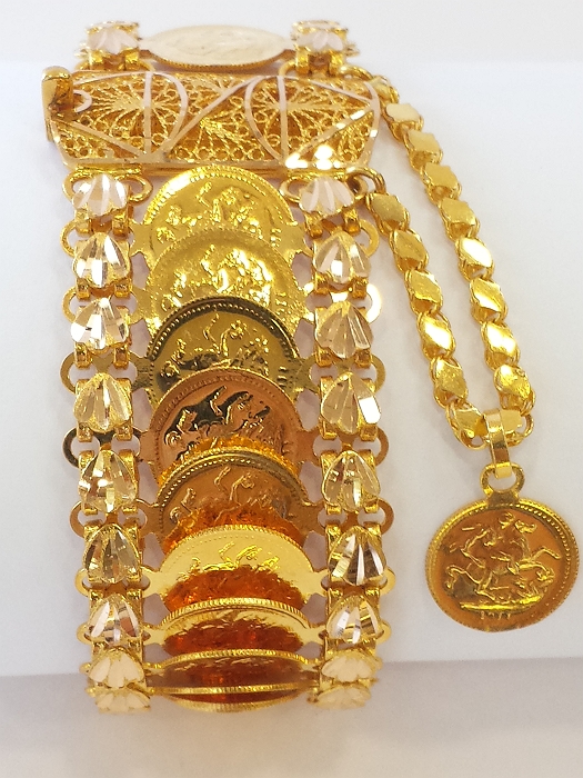 21k gold bracelet (BRACELET-253) – Alquds Jewelry