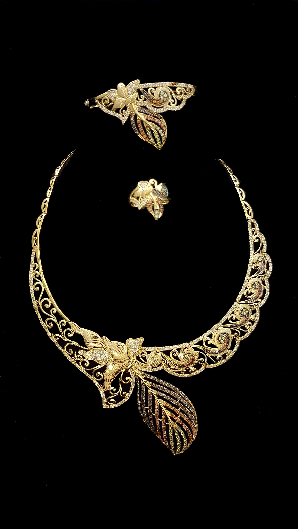 21k gold necklace set (2006) – Alquds Jewelry