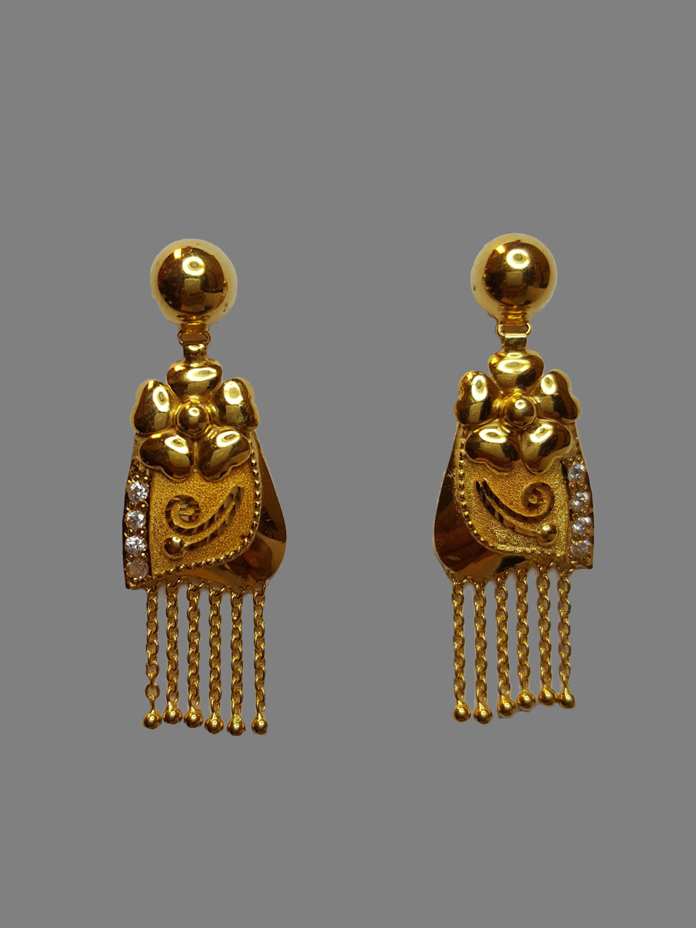21k gold earrings (814) – Alquds Jewelry